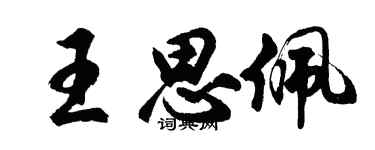 胡问遂王思佩行书个性签名怎么写