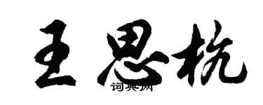 胡问遂王思杭行书个性签名怎么写