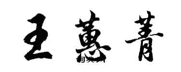 胡问遂王蕙菁行书个性签名怎么写