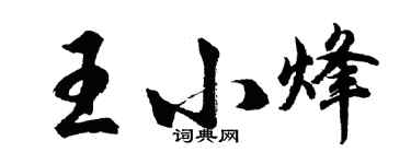 胡问遂王小烽行书个性签名怎么写