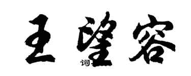 胡问遂王望容行书个性签名怎么写
