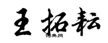 胡问遂王拓耘行书个性签名怎么写