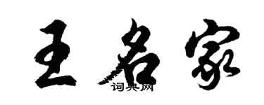 胡问遂王名家行书个性签名怎么写