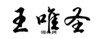 胡问遂王唯圣行书个性签名怎么写
