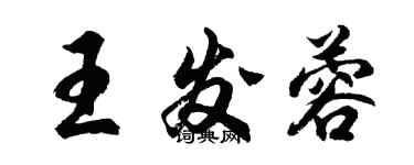 胡问遂王发蓉行书个性签名怎么写