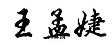 胡问遂王孟婕行书个性签名怎么写
