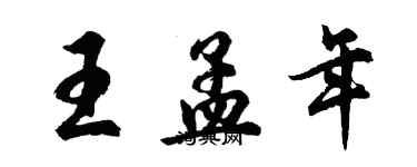 胡问遂王孟年行书个性签名怎么写