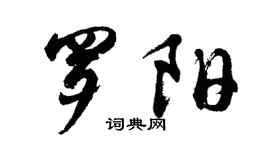胡问遂罗阳行书个性签名怎么写