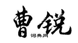 胡问遂曹锐行书个性签名怎么写