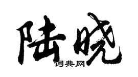 胡问遂陆晓行书个性签名怎么写