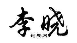 胡问遂李晓行书个性签名怎么写