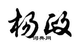 胡问遂杨政行书个性签名怎么写