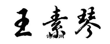 胡问遂王素琴行书个性签名怎么写