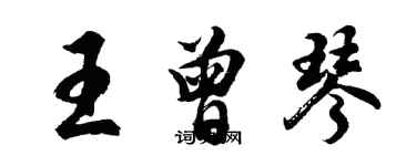 胡问遂王曾琴行书个性签名怎么写