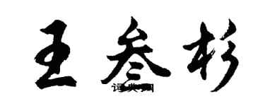 胡问遂王叁杉行书个性签名怎么写