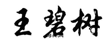 胡问遂王碧树行书个性签名怎么写