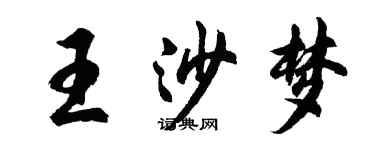 胡问遂王沙梦行书个性签名怎么写