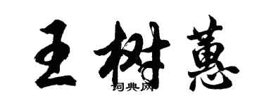 胡问遂王树蕙行书个性签名怎么写