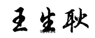 胡问遂王生耿行书个性签名怎么写