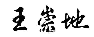 胡问遂王崇地行书个性签名怎么写