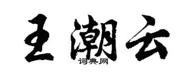 胡问遂王潮云行书个性签名怎么写