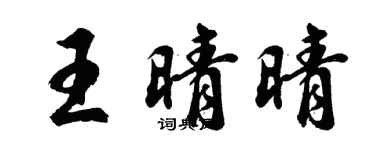 胡问遂王晴晴行书个性签名怎么写