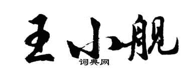 胡问遂王小舰行书个性签名怎么写