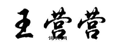 胡问遂王营营行书个性签名怎么写