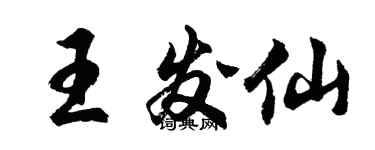 胡问遂王发仙行书个性签名怎么写