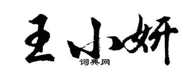 胡问遂王小妍行书个性签名怎么写