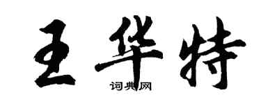 胡问遂王华特行书个性签名怎么写