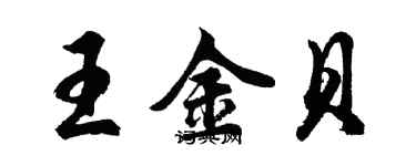胡问遂王金贝行书个性签名怎么写
