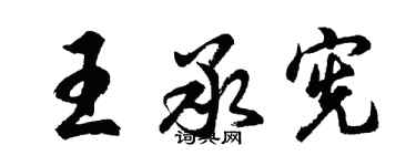 胡问遂王承宪行书个性签名怎么写