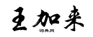 胡问遂王加来行书个性签名怎么写