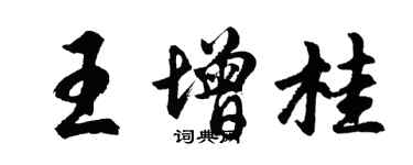 胡问遂王增桂行书个性签名怎么写