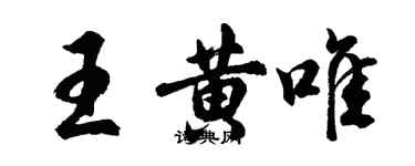 胡问遂王黄唯行书个性签名怎么写