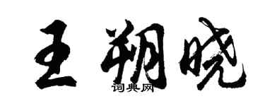 胡问遂王朔晓行书个性签名怎么写