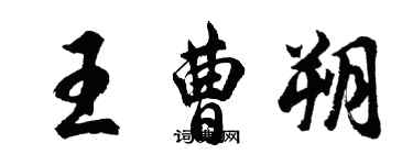 胡问遂王曹朔行书个性签名怎么写