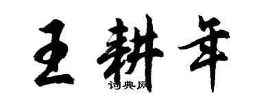 胡问遂王耕年行书个性签名怎么写
