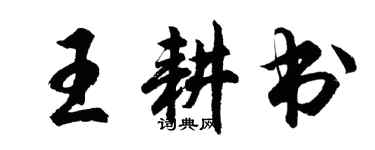 胡问遂王耕书行书个性签名怎么写