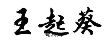 胡问遂王起葵行书个性签名怎么写