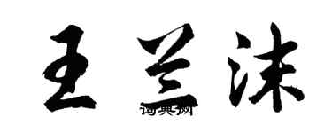 胡问遂王兰沫行书个性签名怎么写