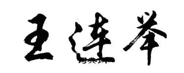 胡问遂王连举行书个性签名怎么写