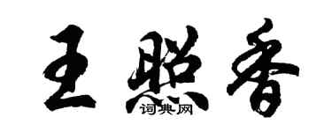 胡问遂王照香行书个性签名怎么写