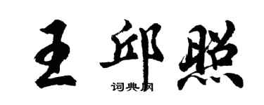 胡问遂王邱照行书个性签名怎么写