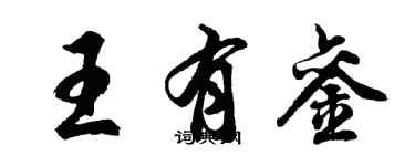 胡问遂王有銮行书个性签名怎么写