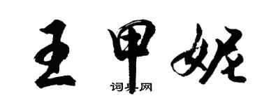 胡问遂王甲妮行书个性签名怎么写