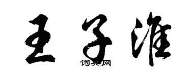 胡问遂王子淮行书个性签名怎么写