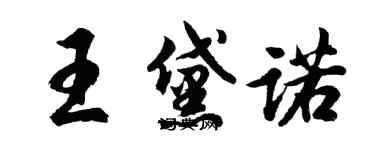 胡问遂王黛诺行书个性签名怎么写