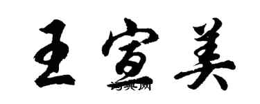 胡问遂王宣美行书个性签名怎么写